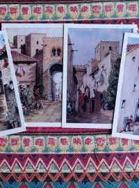 Scenes from Medieval Alhama de Granada, postcards